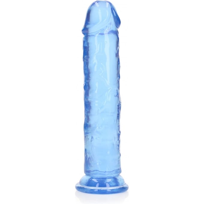 Shots - RealRock REA153BLU1 - Straight Realistic Dildo Suction Cup - 8'' / 20 - Blue