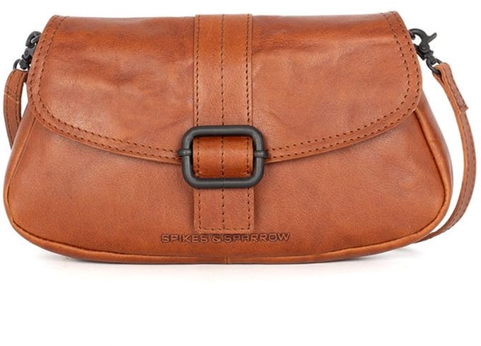 Leren Mini Crossbody / Heuptas - Sylvie - Brandy