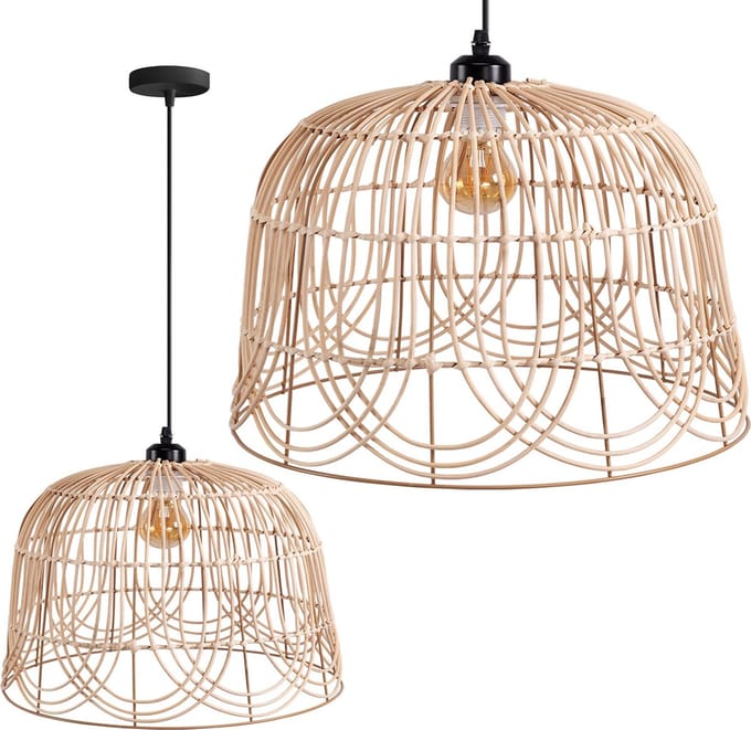 Toolight App1351-1Cp Hanglamp Beige 34,5X34,5X25Cm