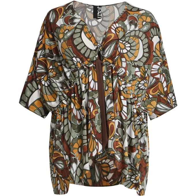 Jersey Blouse met Strikdetail Dames Mat Fashion