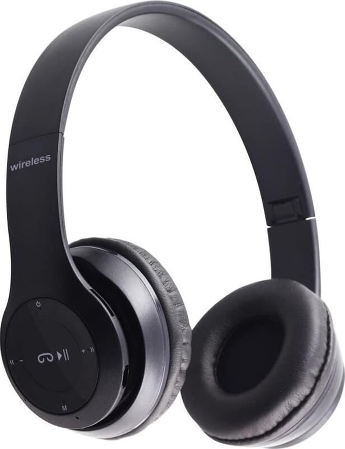 Hoofdtelefoon met microfoon en bluetooth vs 5.0. ZWART