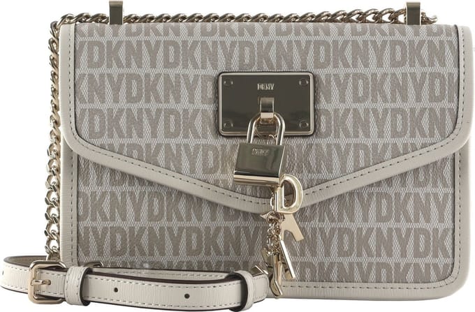 DKNY Schoudertas Elissa SM Flap Shoulderbag Hemp / Pebble Beige