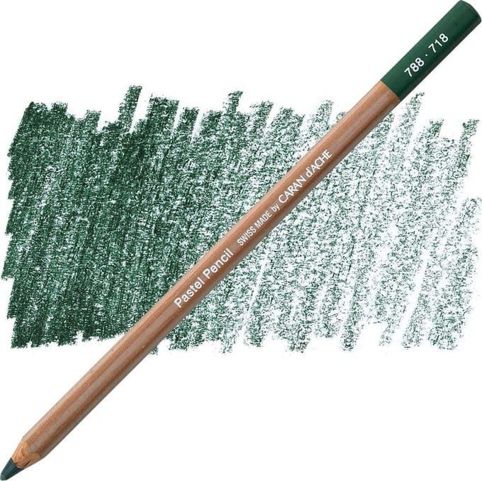 Caran D'ache Pastel Potlood - Middle Phthalocynanine Green (718)