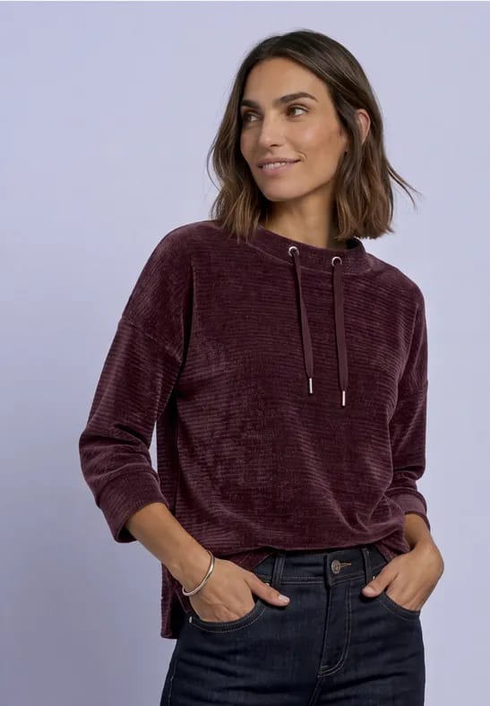 Shirt met 3/4-mouwen en een boothals