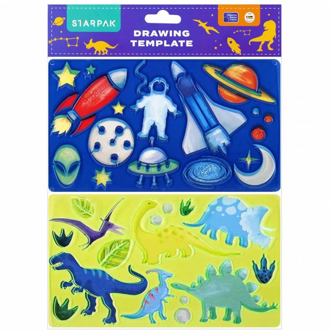 Tekensjabloon Dinosaurussen, Kosmos