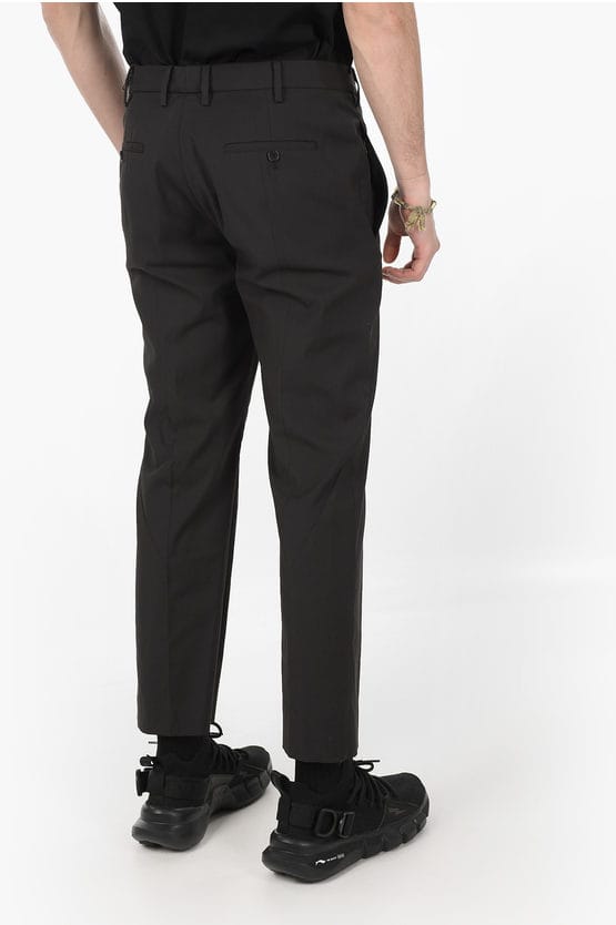 4-pocket broek met riemlus en slanke pasvorm in zwart