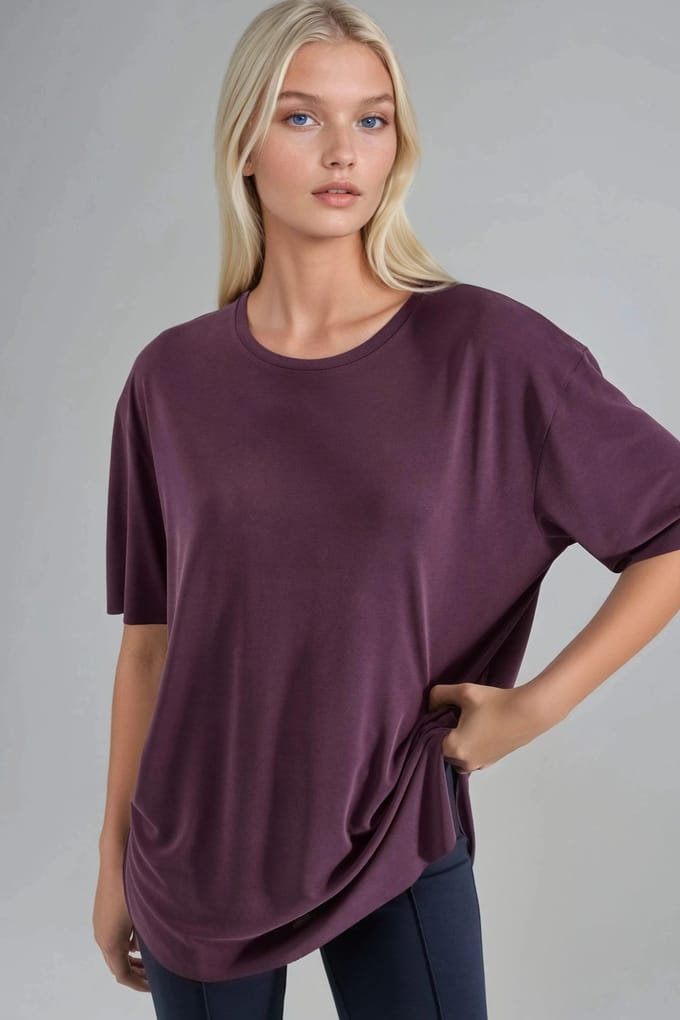 Losse Pasvorm Crewneck T-Shirt