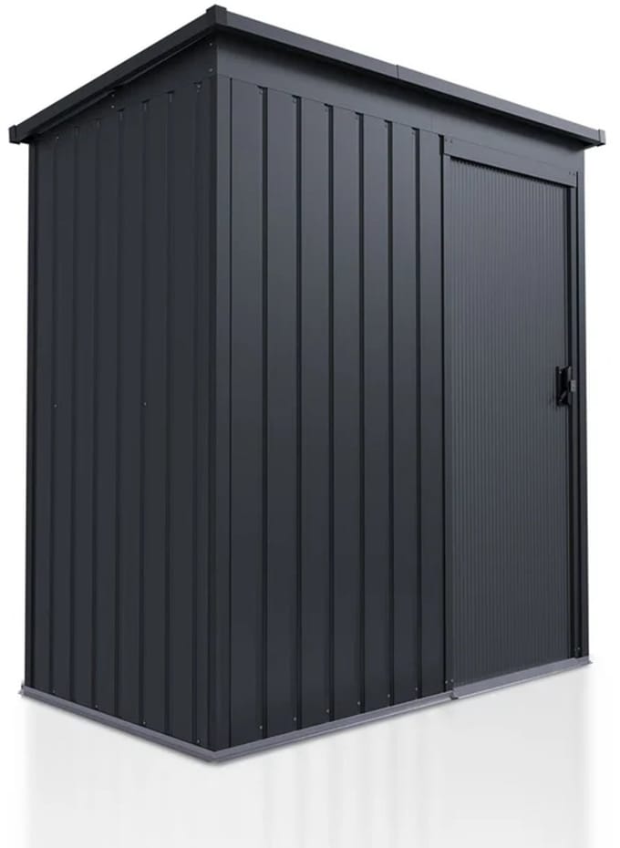 Metalen Gereedschapsschuur / Tuinschuur / Berging - Incl. funderingsframe - Donkergrijs