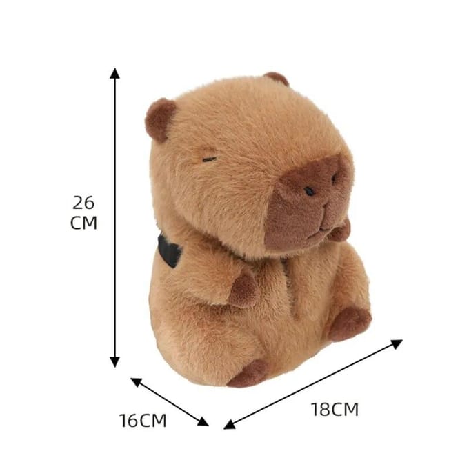 Boîte à mouchoirs en peluche Capybara pour voiture, sac à mouchoirs suspendu sur siège arrière de voiture, support en peluche, décoration intérieure de voiture brown