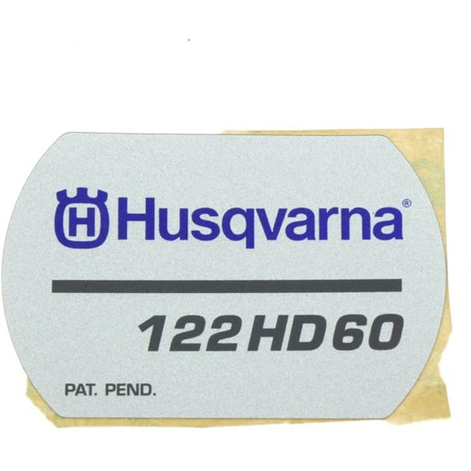 Husqvarna 122hd60 starterkap sticker