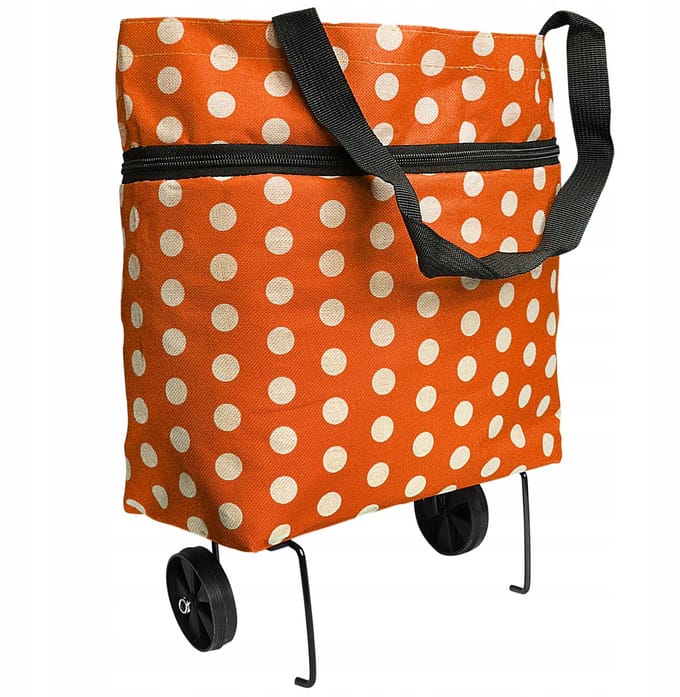 Compacte boodschappentrolley met wielen, 20L, 4kg draagvermogen
