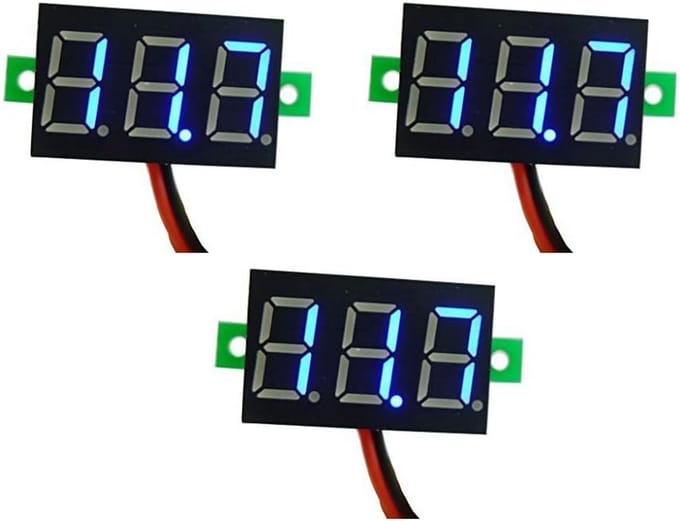Mini Digitale Voltmeter Paneelmeter DC 2,5-30V met Rood LED Display