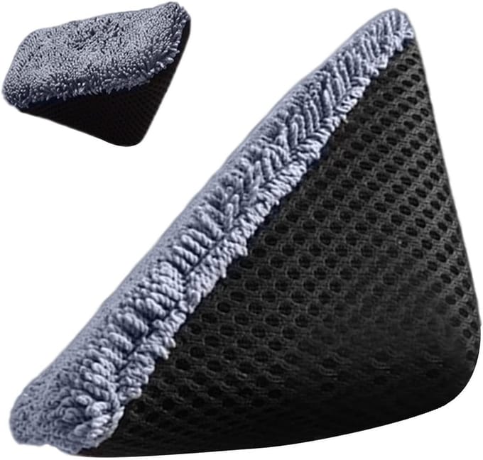 Auto Wax Applicator - Driehoek Spons - Voertuig Polijsten - Ergonomisch Ontwerp - 13x6x6 cm - Donkergrijs