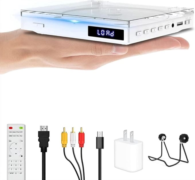 ApexArte® DVD Speler met HDMI - Externe DVVD Speler - Wit