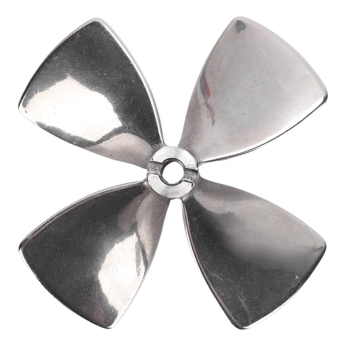 4-blads RC boot, 316 roestvrij staal 80 mm diameter voor modelboot, 1,2 mm spoed, 6 mm gat gray