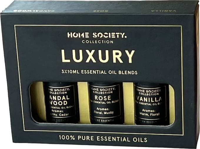 Luxe Geur olie Essential Oil Pack Luxury - 3 x 10ML - Sandal Wood, Rose, Vanilla
