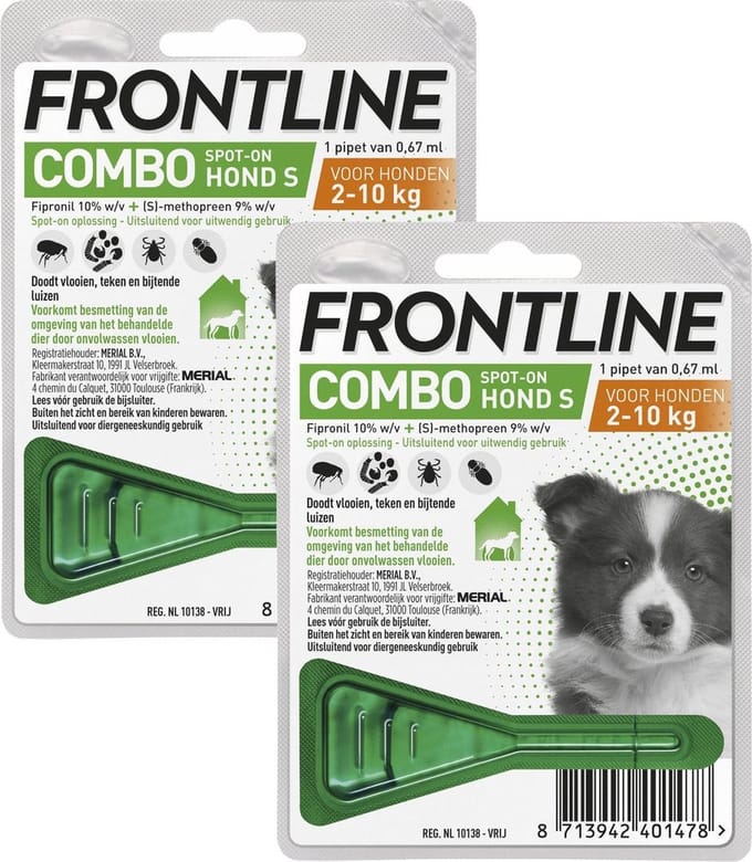 Frontline Combo Spot On Puppy - Anti vlooien en tekenmiddel - 2 x 1 pip