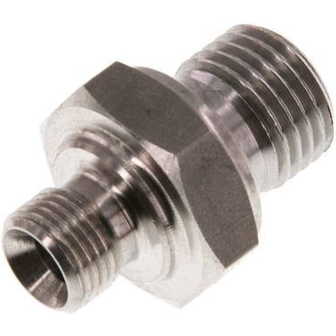 G 1/4'' x G 1/8'' RVS Borstnippel 400 Bar - Hydrauliek
