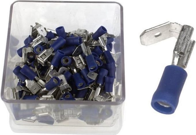 UNIVERSEEL - Kabelschoen Blauw Verbin Geisoleerd 1,5-2,5mm, 6.3mm 100stuks