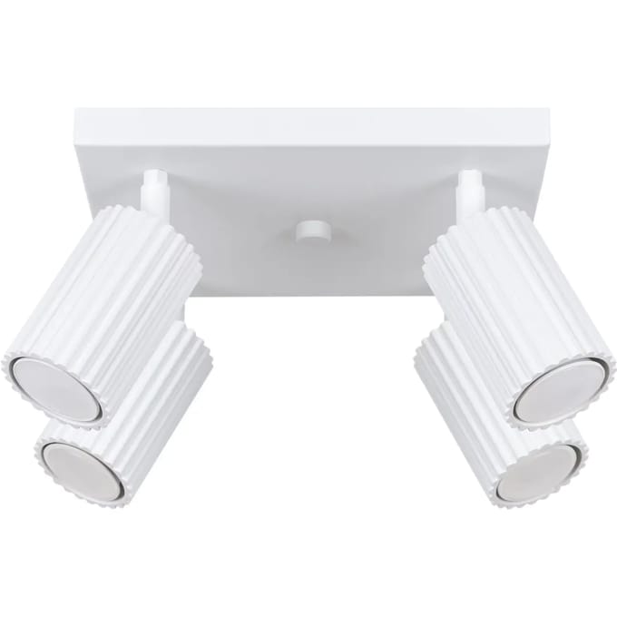 Sollux Lighting Plafondlamp Karbon - GU10 - wit - aluminium - 16.5x25x25cm