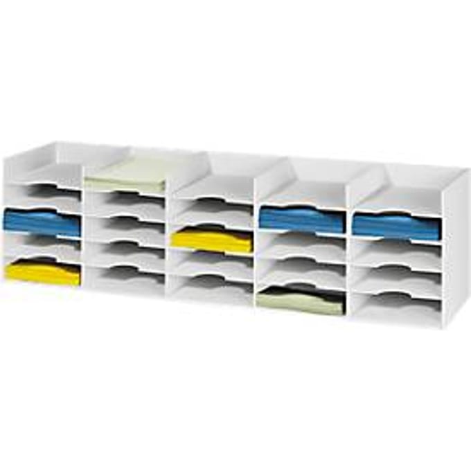 Sorteerstation, A4, polystyreen, voor kasten, 25 vakken, B 1120 x D 304 x H 313 mm