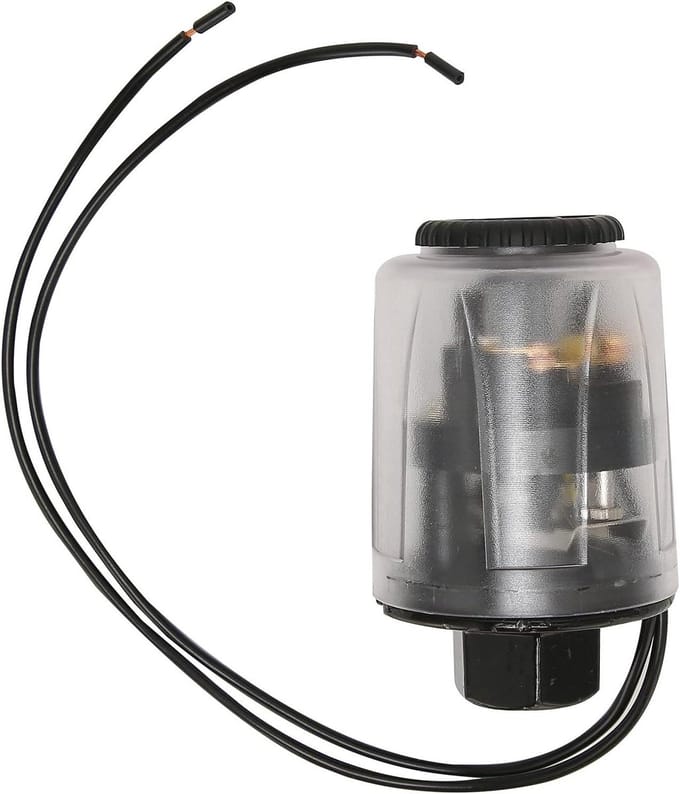 Waterdrukschakelaar - Pomp Regelaar - Automatische Pomp - Zinklegering Bodem - 3/8in Schroefdraad - Zwart