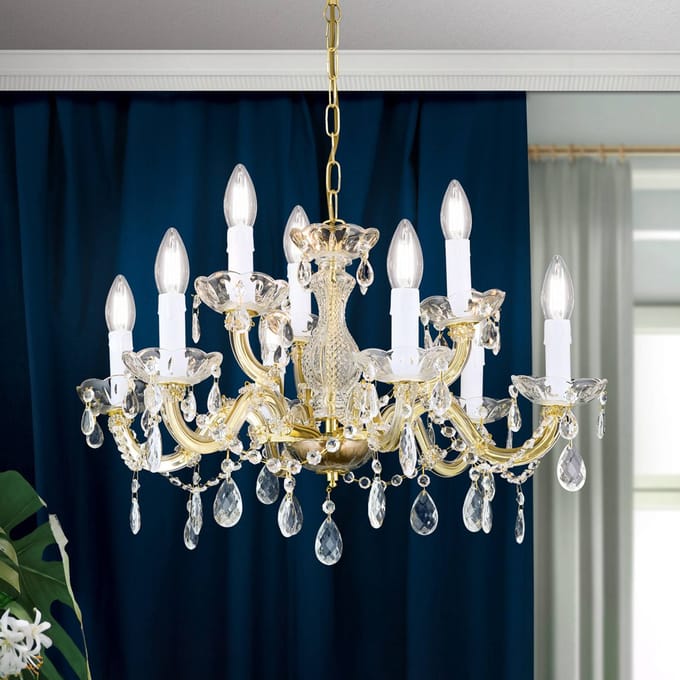 ORION Kroonluchter Marie Claire kristalglas 9-lamps