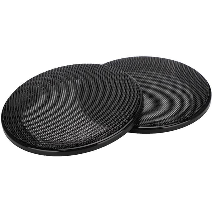 2 stuks 4 inch luidspreker beschermhoes luidsprekerdecoratie(Wit Wit) zwart