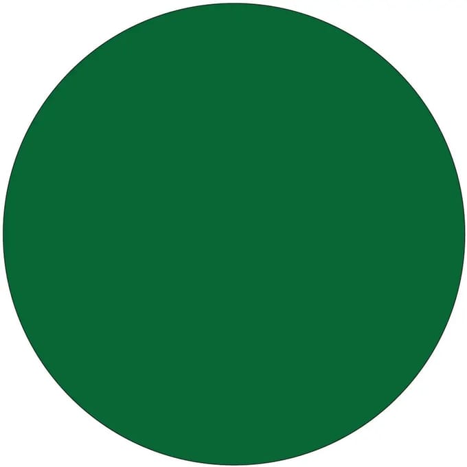 Rond donkergroen bord | gecoat dibond materiaal | 40 cm