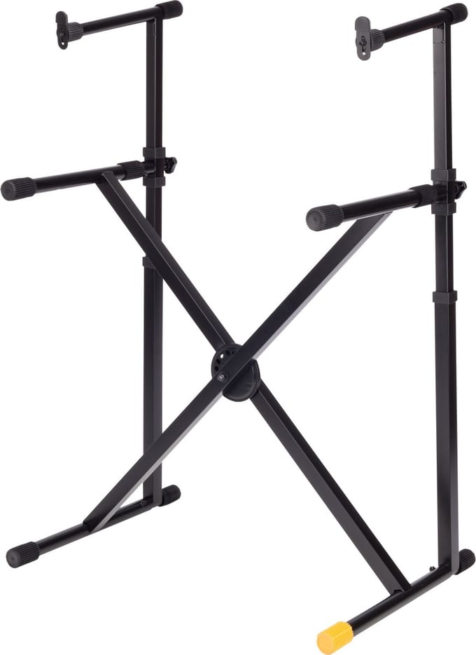 HERCULES Stands HCKS-210B dubbele keyboardstandaard, EZ-LOK-systeem, X-Style