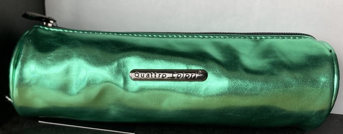 Quattro Colori - pennenzak rond - metallic groen