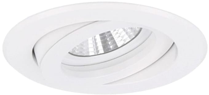 Verona - Inbouwspot Wit Rond - Kantelbaar - 1 Lichtpunt - Ø 82mm - Bladveren