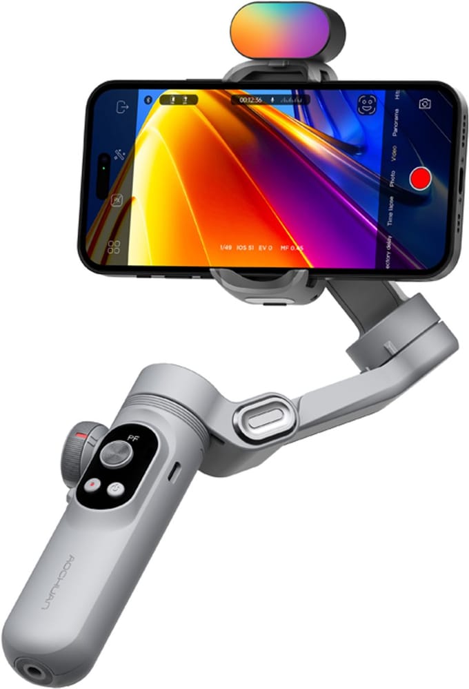 AOCHUAN X Pro Gimbal with RGB Lighting (Grey)