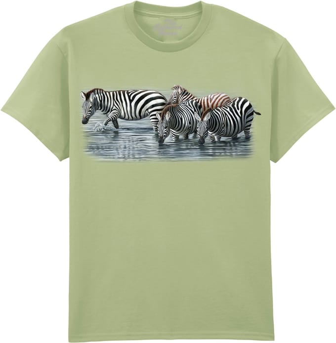 Zebra Water Hole The Coloured House T-shirt M