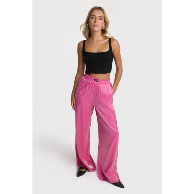 Alix The Label Shine wide leg pants pink