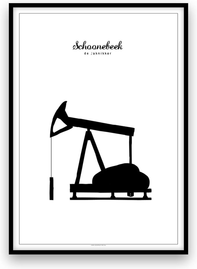 Schoonebeek stadposter - Zwart-wit