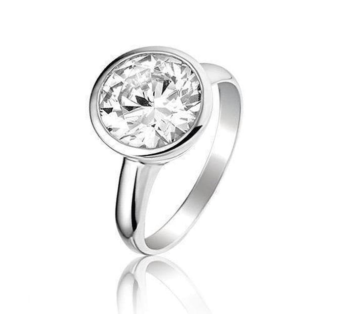 Montebello Ring Lene - 925 Zilver Gerhodineerd - ∅10mm - Maat 60-19mm