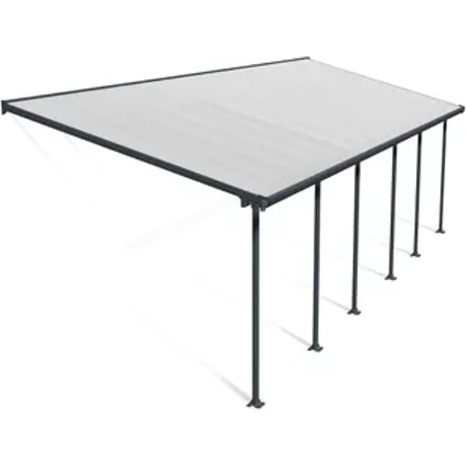 Palram | Canopia - Terrasoverkapping Feria - Donkergrijs - 3x9.2m