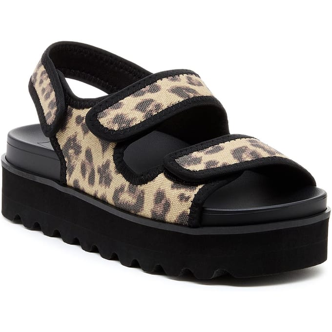 Rocket Dog Balmy Dexter Textiele Dames Sandalen In Het Bruin/Zwart