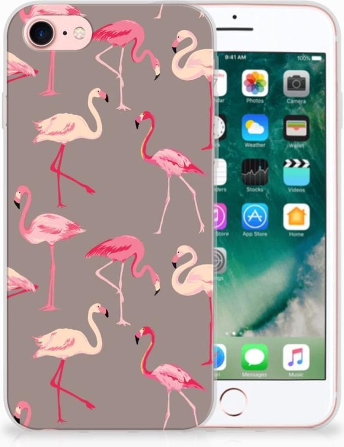 iPhone SE 2022 | SE 2020 | 8 | 7 TPU Hoesje Flamingo