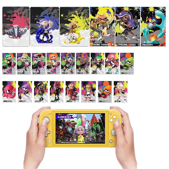 23 stuks Splatoon 3 NFC Tag Mini Game Kaarten Voor NS Switch black