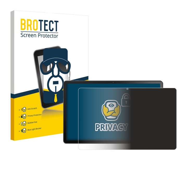 BROTECT - privacy screenprotector voor Lenovo Tab M10 Plus (3. Gen.) - Folie Beschermfolie Blauwlichtfilter