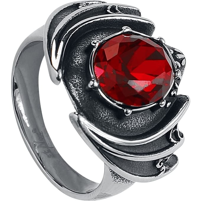 etNox hard and heavy - Gothic Ring - Bat Wing - voor Vrouwen - zilverkleurig