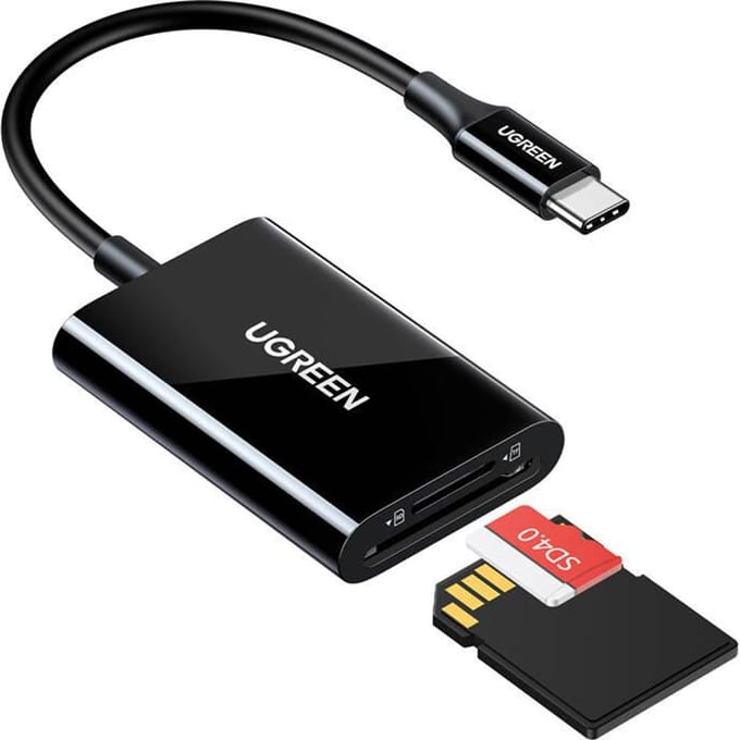 UGREEN CM265 USB-C Kaartlezer, SD - microSD, Zwart