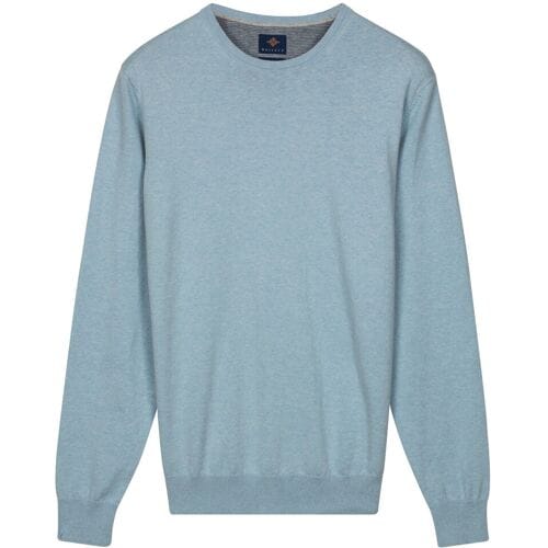 Baileys – Heren Trui – Basic Pullover – Ronde hals Pull - Soft Blue – 618200-615