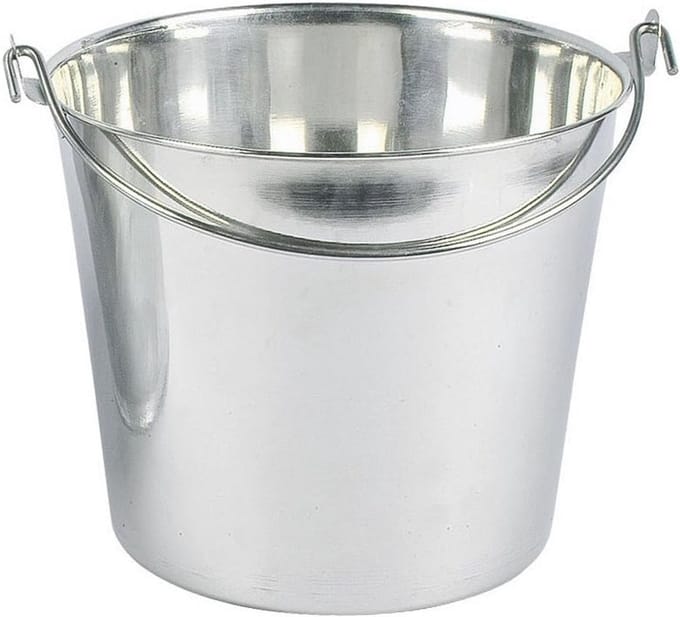 RVS Emmer 9 Liter Met Handvat