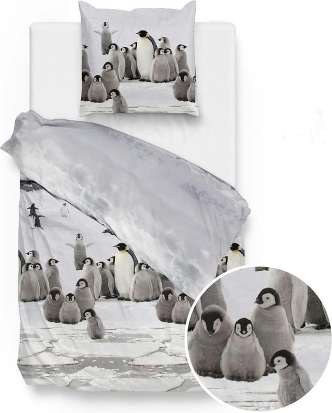 Zohome Tadzio Dekbedovertrek - Flanel - Eenpersoons - 140x200/220 cm - white