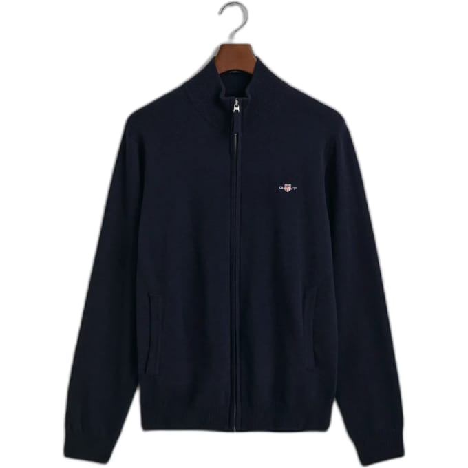 Gant Superfine Lambswool Trui Met Volledige Rits Blauw S Man