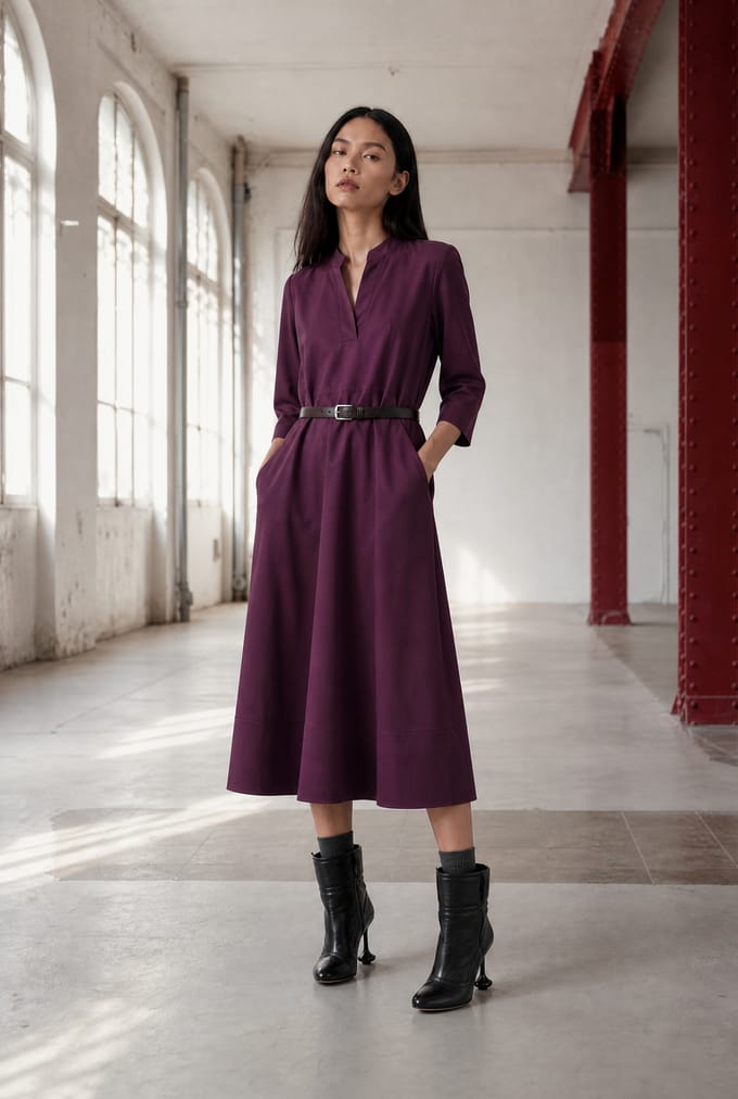 Lalla dress technical jersey | Cherry - Cherry / S