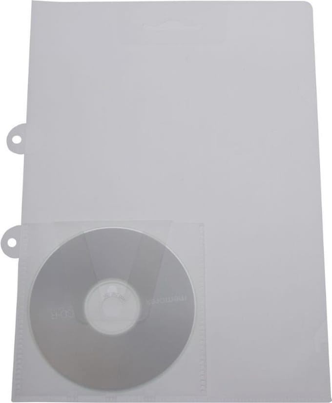 Exiton Insteekhoes - A4 -CD Houder -Transparant - 10 Stuks